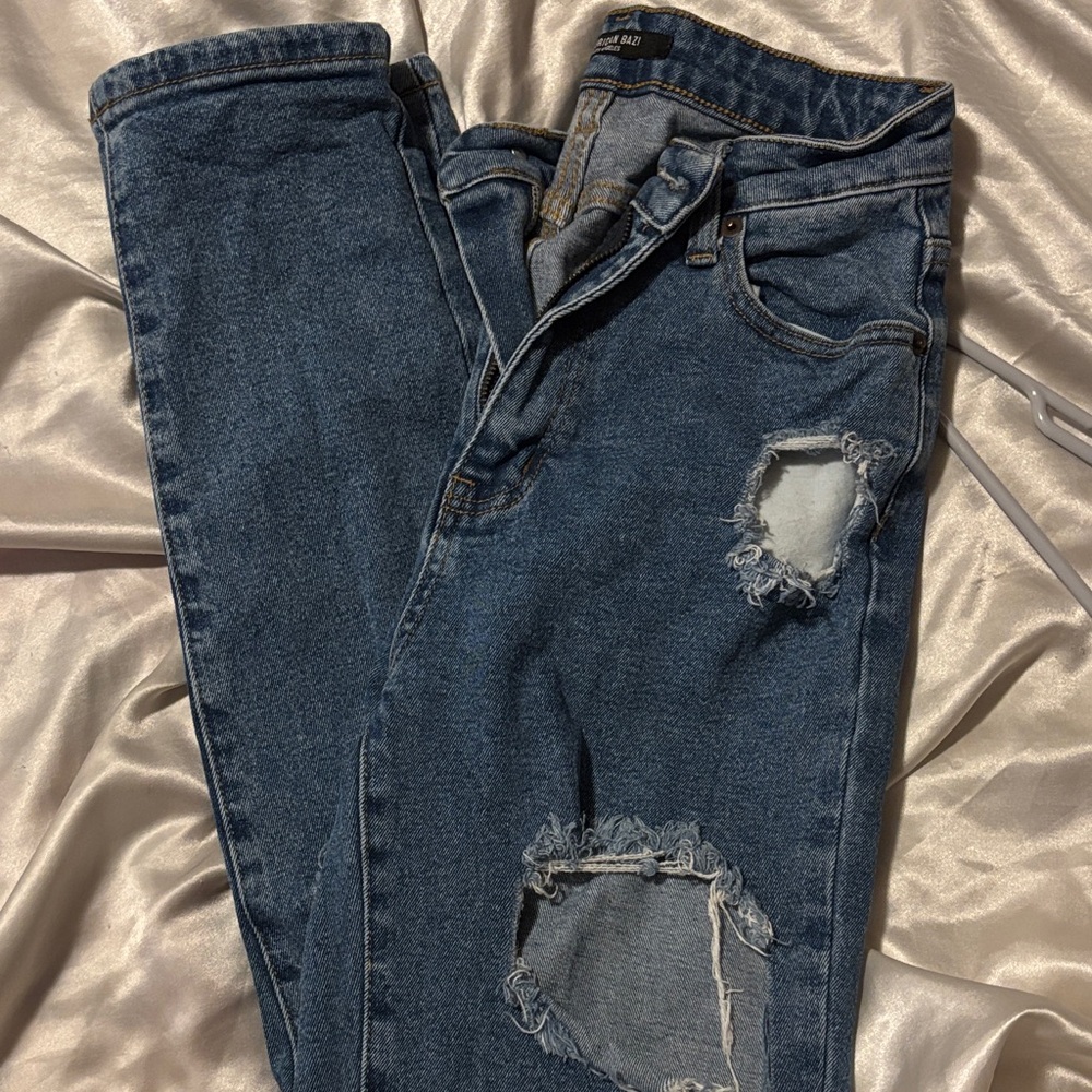 American Bazi Women’s Distressed Blue Jeans, Size 3